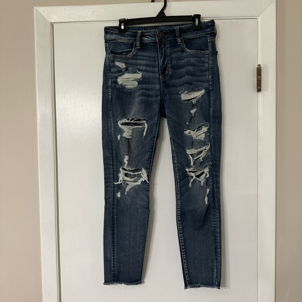 NWOT American Eagle Super Stretch Hi-Rise Jegging Crop Size 10 Regular